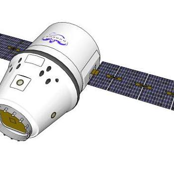 无人卫星人造卫星的SKP模型设计_su模型下载 草图大师模型_SKP模型