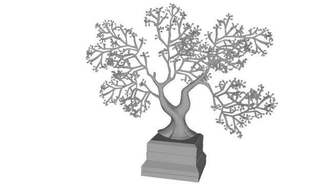 雕塑树su模型下载_sketchup草图大师SKP模型