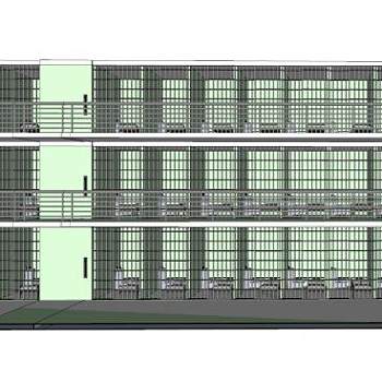 现代监狱牢房SU模型下载_sketchup草图大师SKP模型