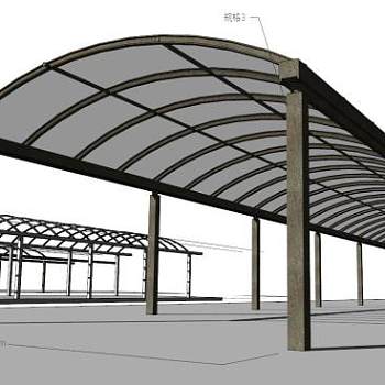 挡雨棚su模型下载_sketchup草图大师SKP模型