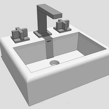 卫生间洗手盆su模型下载_sketchup草图大师SKP模型