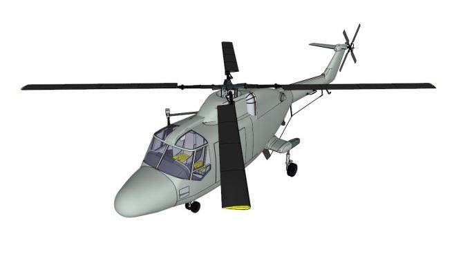卡通直升机su模型下载_sketchup草图大师SKP模型