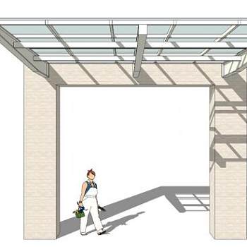 商铺门口雨棚su模型下载_sketchup草图大师SKP模型