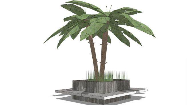 室外植物su模型下载_sketchup草图大师SKP模型