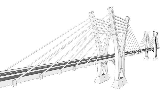 钢架廊桥su模型下载_sketchup草图大师SKP模型