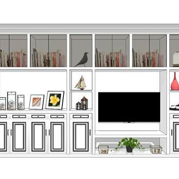 欧式卧室背景墙su模型下载_sketchup草图大师SKP模型