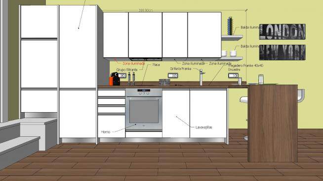 现代设计厨房橱柜SU模型下载_sketchup草图大师SKP模型