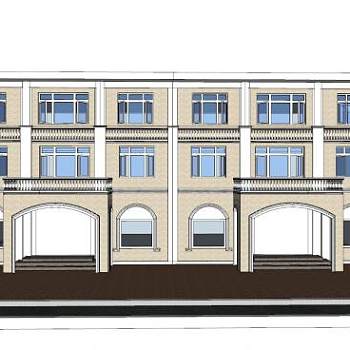 欧式民宿SU模型下载_sketchup草图大师SKP模型