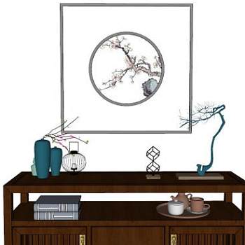 新中式摆件su模型下载_sketchup草图大师SKP模型