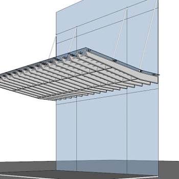 咖啡馆入口雨棚su模型下载_sketchup草图大师SKP模型