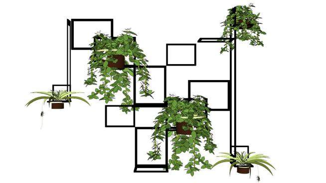 城市植物造型景观su模型下载_sketchup草图大师SKP模型