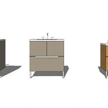 中式洗手台su模型下载_sketchup草图大师SKP模型