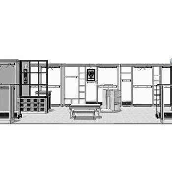 现代服饰专卖店设计sketchup模型下载_sketchup草图大师SKP模型