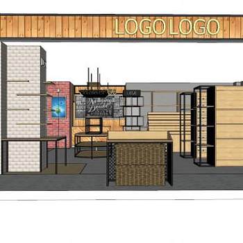 现代专卖店设计SU模型下载_sketchup草图大师SKP模型