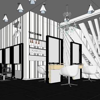 现代理发店装修SU模型下载_sketchup草图大师SKP模型