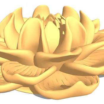 荷花雕塑小品su模型下载_sketchup草图大师SKP模型