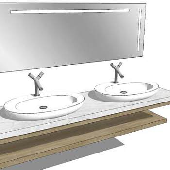 公厕洗手池su模型下载_sketchup草图大师SKP模型