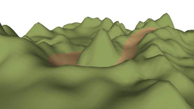 地形景观su模型下载_sketchup草图大师SKP模型