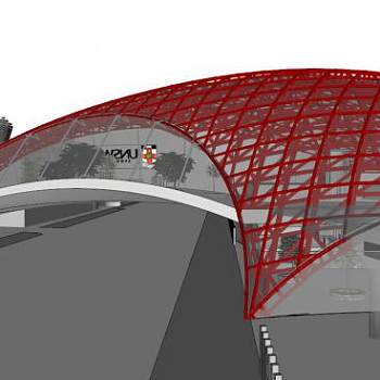 钢拉膜su模型下载_sketchup草图大师SKP模型