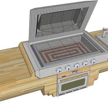 烧烤器具su模型下载_sketchup草图大师SKP模型