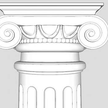 凹槽的柱子柱形SKP模型设计_su模型下载 草图大师模型_SKP模型