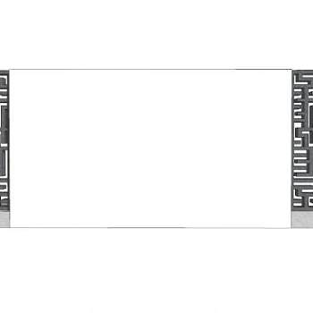 新中式简约景墙SU模型下载_sketchup草图大师SKP模型