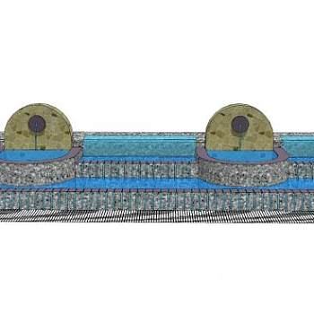 现代景观水池设计SU模型下载_sketchup草图大师SKP模型
