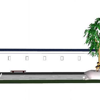 中式极简漏窗景墙SU模型下载_sketchup草图大师SKP模型