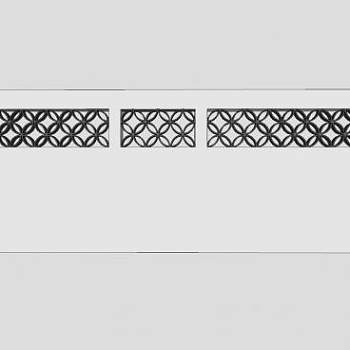 新中式花窗简约景墙SU模型下载_sketchup草图大师SKP模型