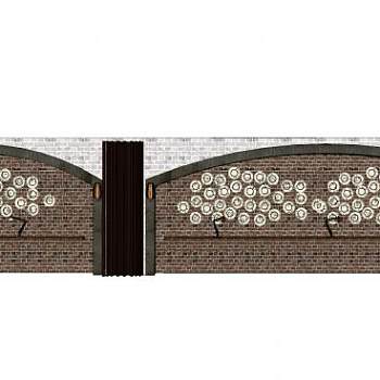 工业风景墙设计SU模型下载_sketchup草图大师SKP模型