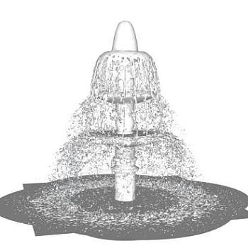 现代景观喷泉SU模型下载_sketchup草图大师SKP模型