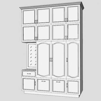 简欧柜门su模型下载_sketchup草图大师SKP模型