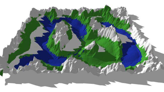 山川河流自然地形SU模型下载_sketchup草图大师SKP模型