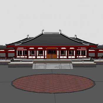 日式寺院殿宇设计SU模型下载_sketchup草图大师SKP模型