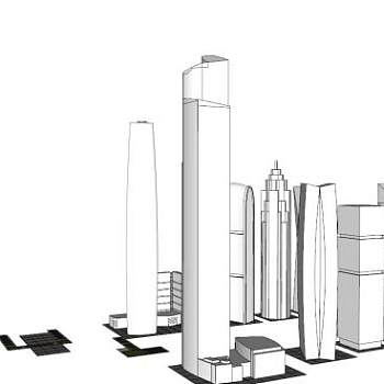 地标性建筑su模型下载_sketchup草图大师SKP模型