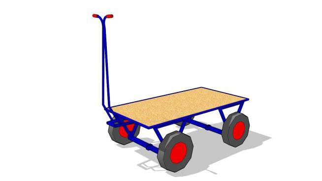 货运物流使用的手拖推车SKP模型_su模型下载 草图大师模型_SKP模型