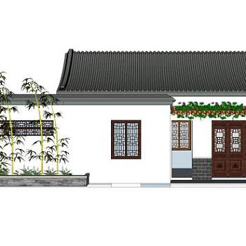 中式古建住宅SU模型下载_sketchup草图大师SKP模型