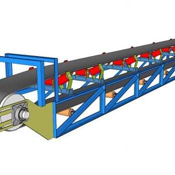 皮带运输机的SKP模型设计_su模型下载 草图大师模型_SKP模型