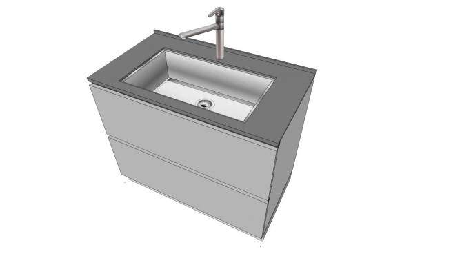 卫生间水槽su模型下载_sketchup草图大师SKP模型