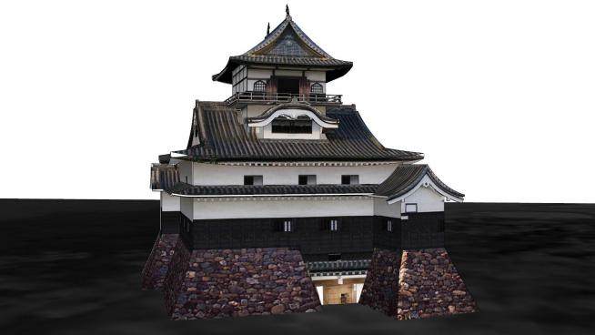 日式城堡古建筑sketchup模型下载_sketchup草图大师SKP模型