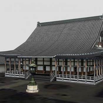 日式古建阁楼设计sketchup模型下载_sketchup草图大师SKP模型