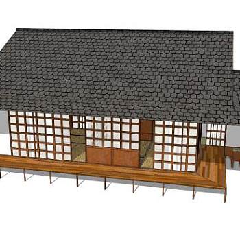 日式古建房屋sketchup模型下载_sketchup草图大师SKP模型