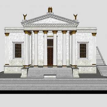 康科迪亚神庙建筑SU模型下载_sketchup草图大师SKP模型