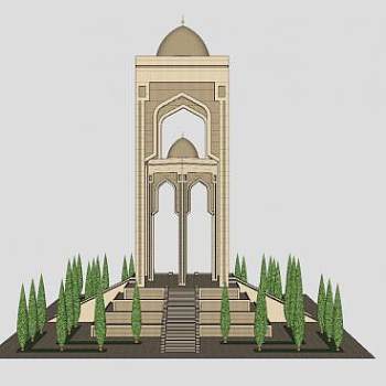 异域宗教建筑SU模型下载_sketchup草图大师SKP模型