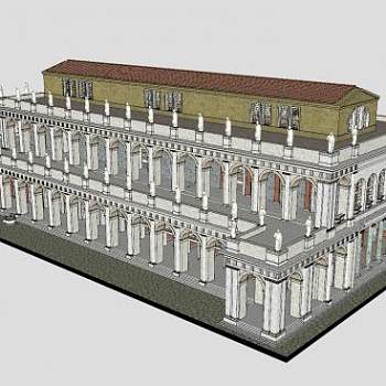 艾米利大圣堂SU模型下载_sketchup草图大师SKP模型