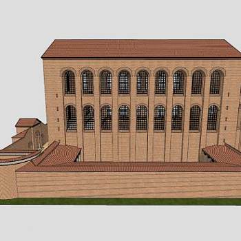 新古典教会堂SU模型下载_sketchup草图大师SKP模型