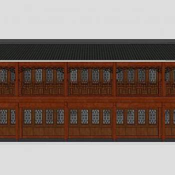 中式古建民房客栈sketchup模型下载_sketchup草图大师SKP模型