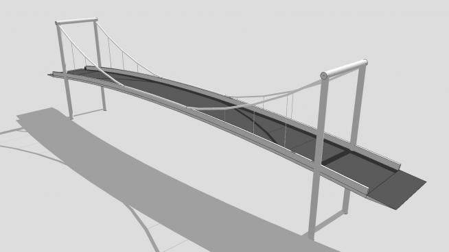 现代大桥SU模型下载_sketchup草图大师SKP模型