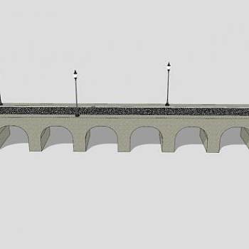 现代高架大桥SU模型下载_sketchup草图大师SKP模型