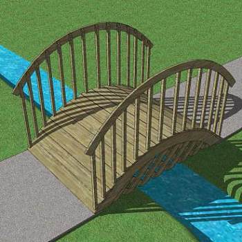 自然风小型木桥SU模型下载_sketchup草图大师SKP模型